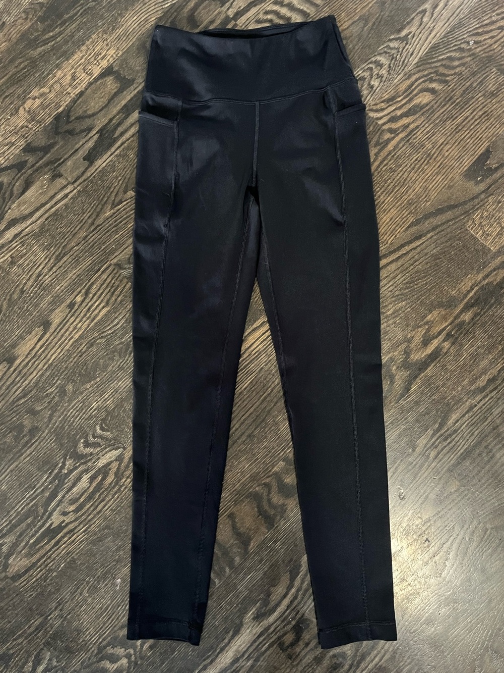 Mondetta Black High-Rise Stretch Leggings Side Pockets Size XS